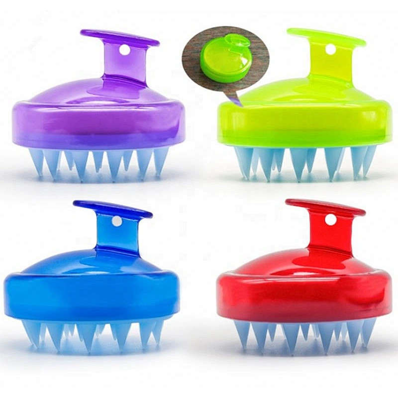 Silicone Manual Head Hair Scalp Massage Massager Shampoo Brush, For Growth