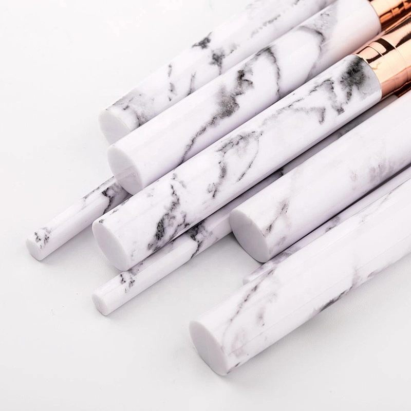 Hot Popular Marble Makeup Brushes 10Pcs Delicate Cosmetics Kit Foundation Powder Blush Contour Make Up Brush