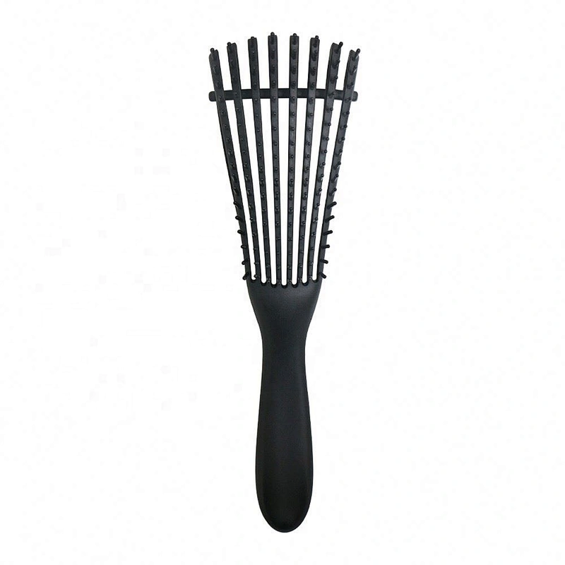 Wholesale Custom Logo Products Eight Rows Detangling Massage Detangle Hair Brush For Curly