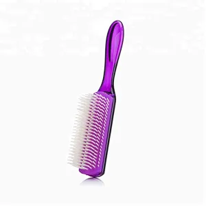 Wholesale Custom Logo Plastic Denman 9 Rows Hair Detangling Brush