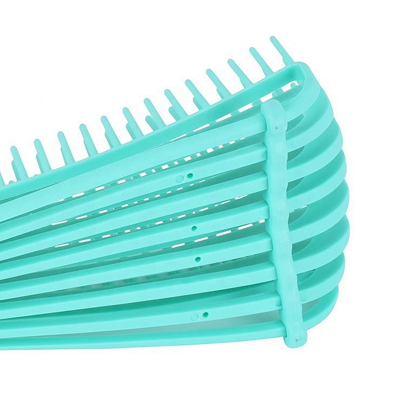 New fashion design rat tail straight wet to dry vent curved nylon bristles cleaner 8 lines air flexible brush