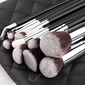 New Multi - Function 15 Makeup Set Wooden Handle Nylon Hair Brush