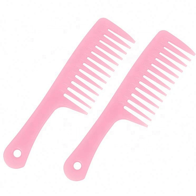 Plastic personal magic salon barber hair dye custom logo detangling comb wide tooth