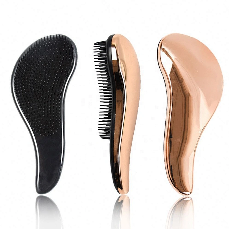 Bulk Cosmetic Tools Smart Beauty Hair Styling Custom Rose Gold Electroplating Detangling Brush