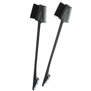 Professional Double Sided Eyebrow Lash Comb private label hair edge control brush