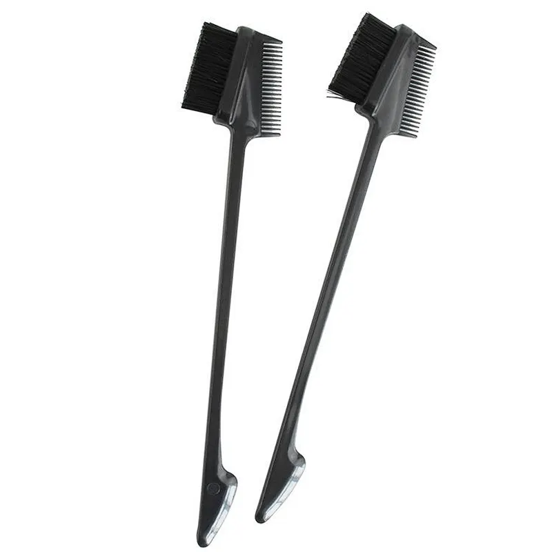 Professional Double Sided Eyebrow Lash Comb private label hair edge control brush