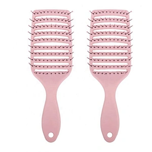 plastic wide curved vent hair brush, arc shape cheap personalized hair brush