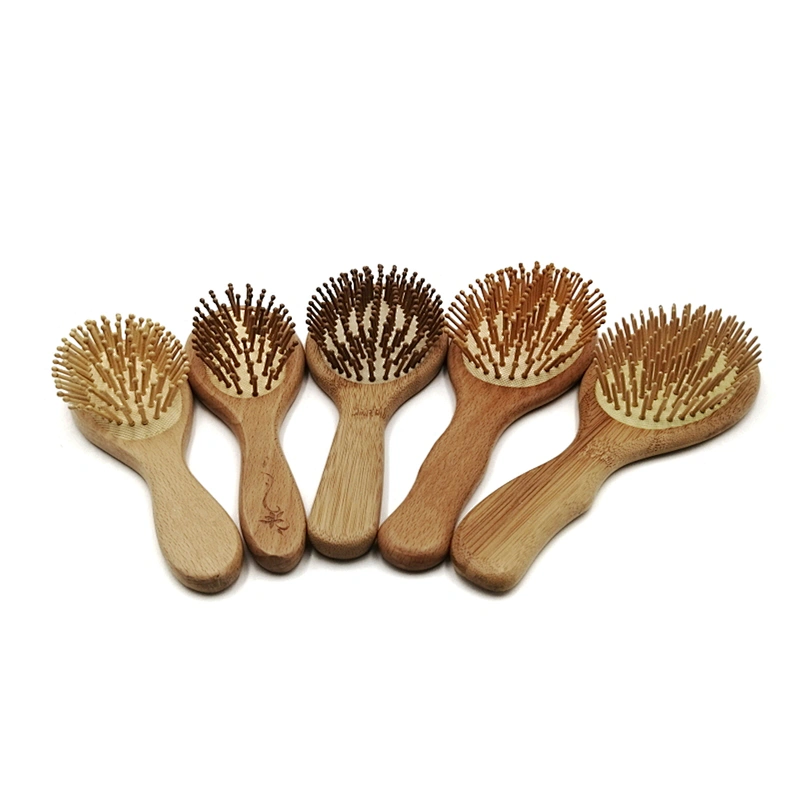 White Customized 2018 Selling Wig Eco Friendly Eco-friendly Bamboo Paddle Pins Brushes Wooden Half Round Hair Brush