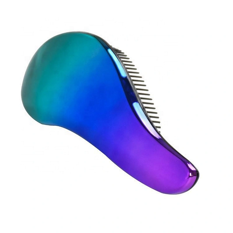 Amazing electroplating color change private label detangling 3d brush detangle magic hair brush