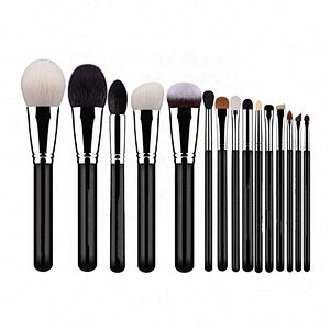 2019 Private Label High End 15 Pieces Professional Cosmetic Makeup Brushes Set With Pure Handcraft Custom Color