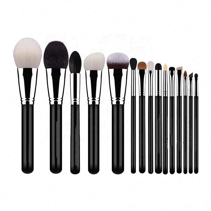 2019 Private Label High End 15 Pieces Professional Cosmetic Makeup Brushes Set With Pure Handcraft Custom Color