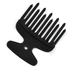 Professional plastic hair afro picks double tooth comb hairdressing styling tool hair clipper comb