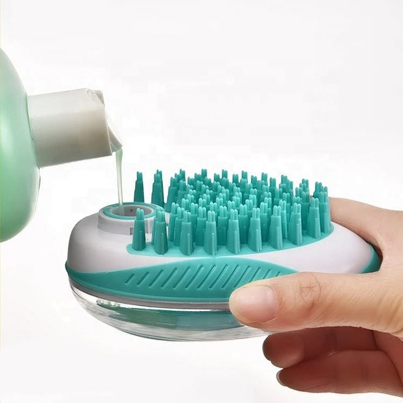 Portable Pet Bath Brush Squeezable Hair Comb Manual Massage Washing For Cat And Dog