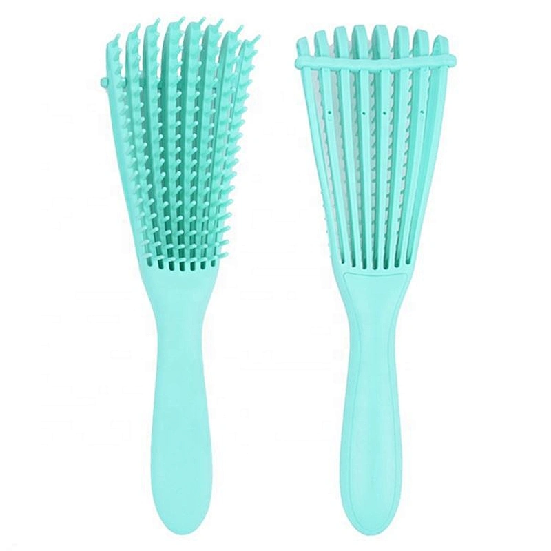 Amazon hot sale eight free moving arms Plastic 8 Rows Anti-Static Scalp massage detangle Women's Hair Detangling Brush