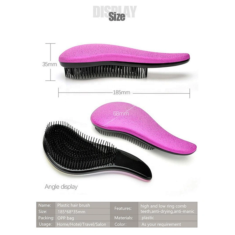 Free Sample Private Label Professional Electroplate Detangling Hair Brush