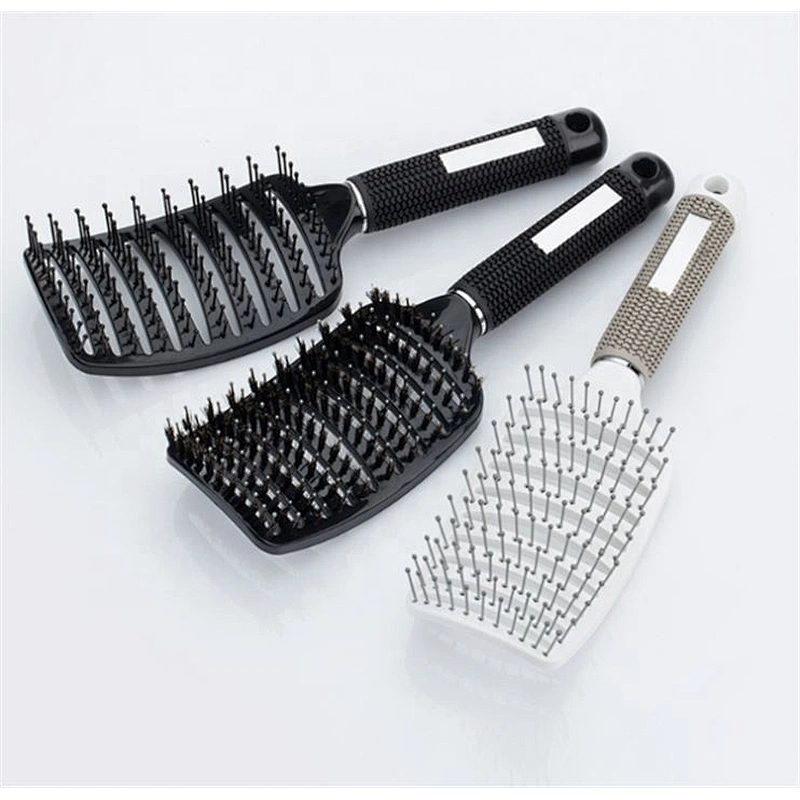 Boar Bristle Hair Brush - Curved And Vented Detangling For Long, Thick, Thin, Curly & Tangled