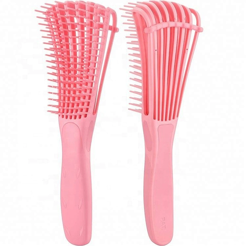 Good Quality Soft Rubber Handle Detangling Eight-Claw Hair Brush For Curly