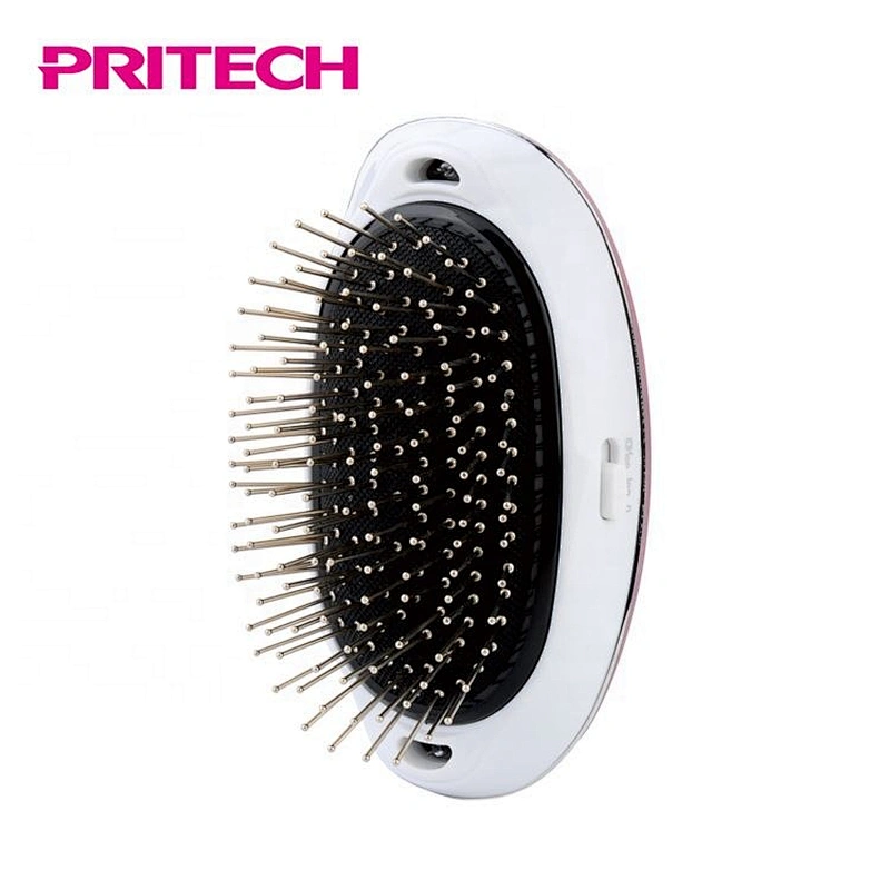 PRITECH Beauty Battery Operated Massager Comb Electric Ionic Hair Brush