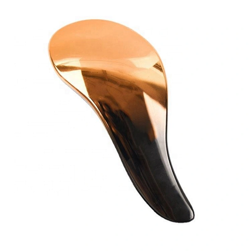 New concept wholesale two colors combined TPE bristles detangling electroplated hair brush