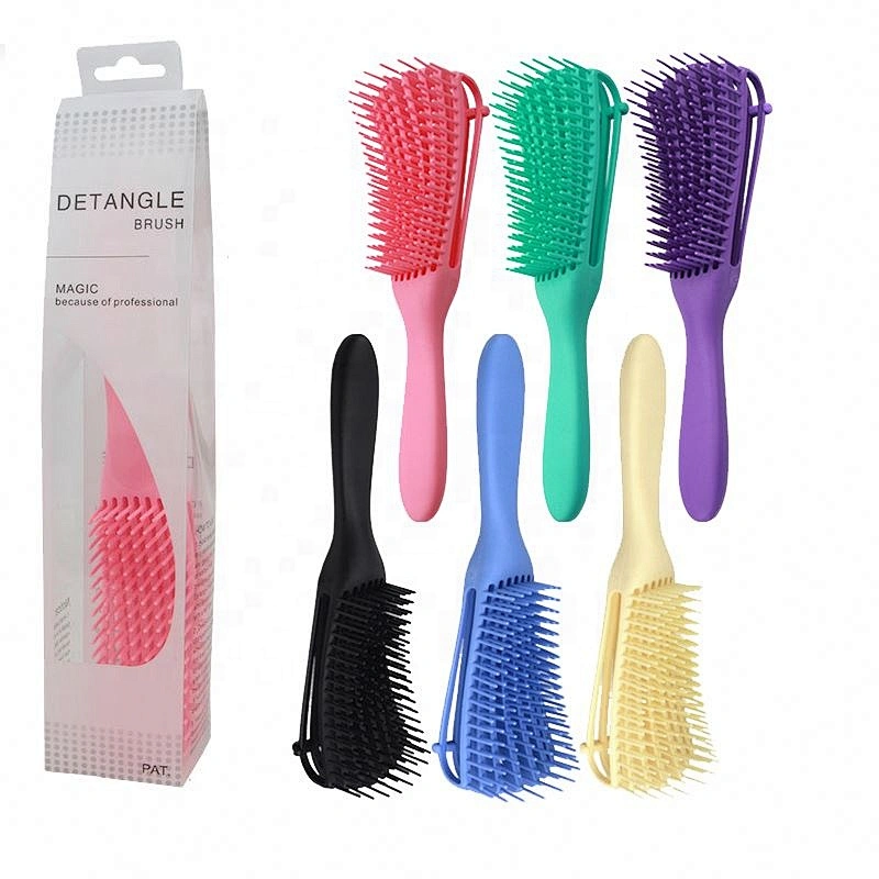 Plastic Octopus Shape Hair Styling Eight-Claw Massage Comb Teeth Rubber Handle Vent Hairbrush Detangle Brush