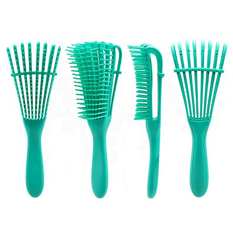 Wholesale Women's Detangling Hair Brush Plastic Handle Vented Eight Rows Octopus Comb Spare Ribs Dryer