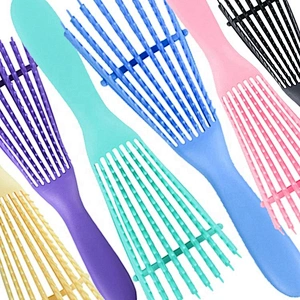 Vented air blow  plastic large detangling Brush professional hair extension wig loop brush