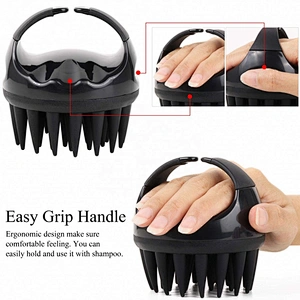 Silicone Head Scrubber Dandruff Brushsilicone Bristle Hair Scalp Massager Shampoo Brush