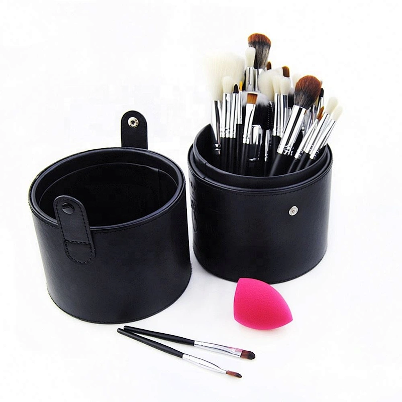 Custom 33Pcs Branded Makeup Brush Set With Organizer Holder Kits Foundation Powder Blush Contour Make Up