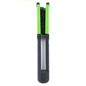 ceramic coating hair straightener brush double boar bristle nylon hair straightening brush