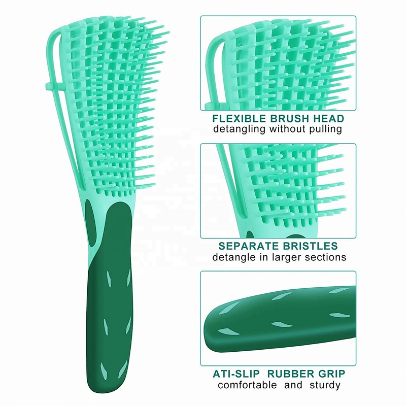 Best Private Logo Wet Afro Detangle Comb Detangling Hair Brush For Curly