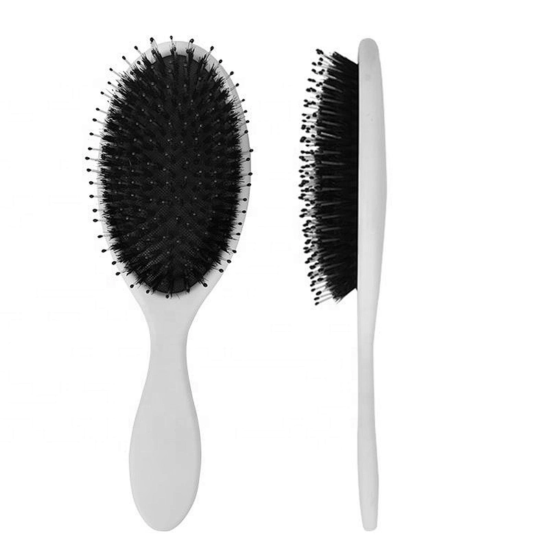 Ningbo factory wholesale comfortable white pins cushion massage boar bristles hair brush