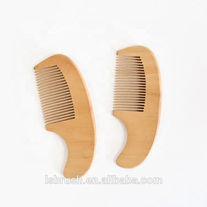 Custom natural baby hair brush set nylon wooden pins wooden baby hairbrush set