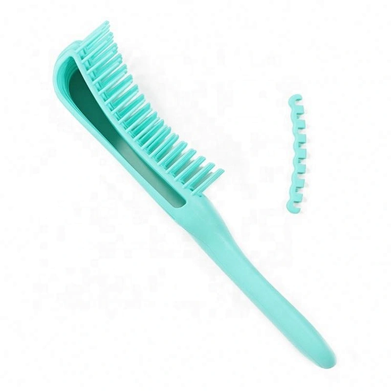 Green Easy Detangle Comb Private Label Silicone Curly Bristle Detangling Hair Brushes Manufacturers