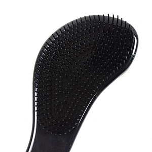 Plastic wigs extension personalized logo salon care electroplate sliver detangle hair brush for wet hair