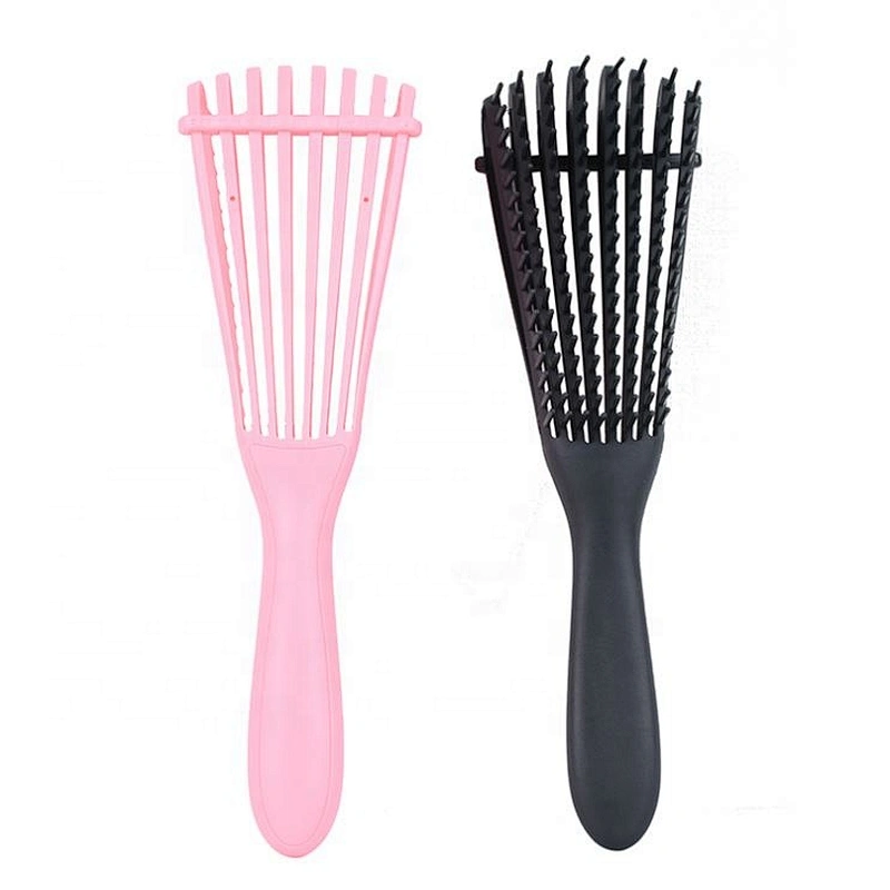 Adjustable rational construction quick hair dry 8 rows detangling hair brush wet