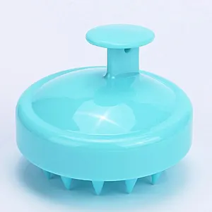 2019 new design popular customized color soft shampoo round silicone shower head brush women&man massage brush