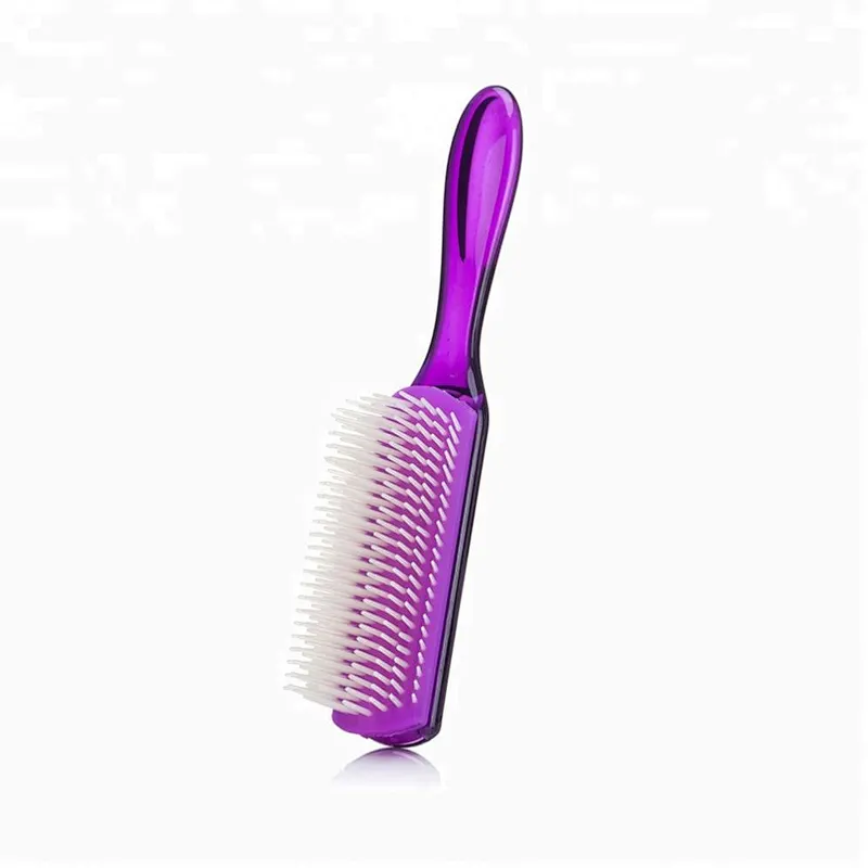 Wholesale Custom Logo Plastic Denman 9 Rows Hair Detangling Brush