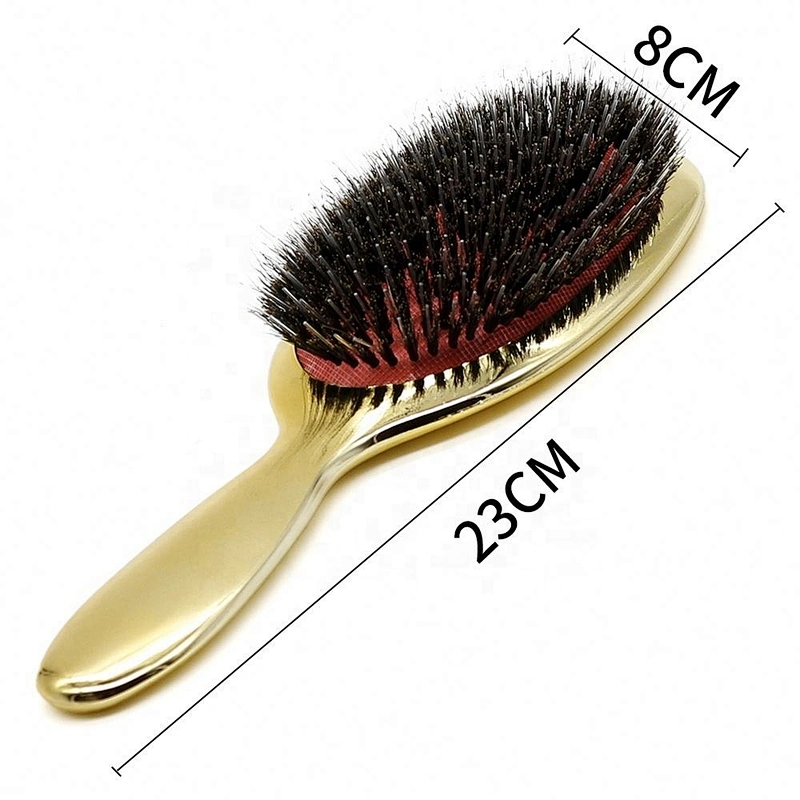 Yaeshii Professional Custom Plating Natural Nylon Factory Boar Bristle Detangling Brush Hair