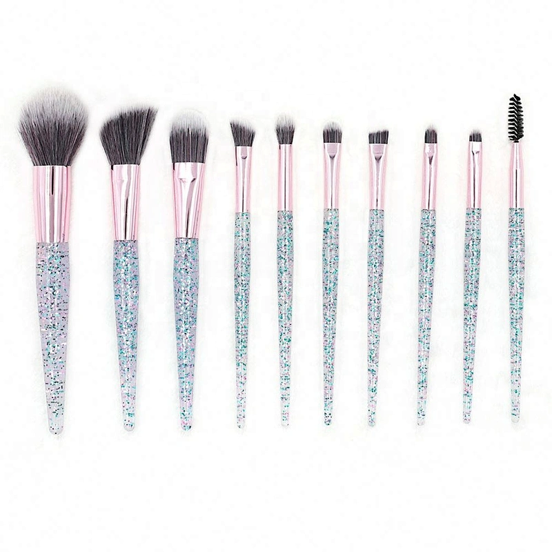 Makeup Brushes Set Eye Shadow Blending Eyeliner Eyebrow 2020 Wholesale 10 Pcs Foundation Fan Brush Synthetic Hair Shaving Brush