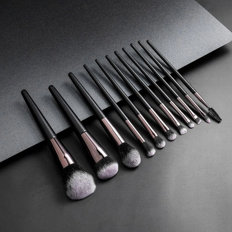Professional Makeup Brushes Set 11Pcs Orange Wood Handle Cosmetics Make Up Tools Powder Contour Foundation Eyeshadow Brush