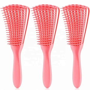 NEW Wholesale Hot Selling Eco-friendly Custom Color Waterproof Massage Plastic Portable ABS Pink Detangling Hair Brush