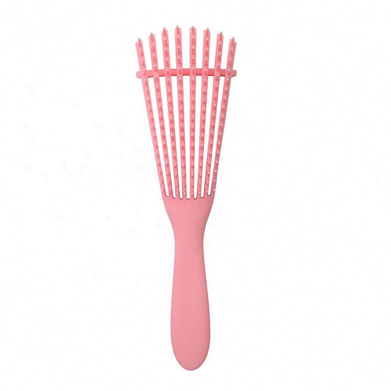 Wholesale Custom Logo Products Eight Rows Detangling Massage Detangle Hair Brush For Curly