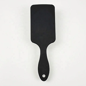 Salon hairbrush black soft touch hair combs and brushes rainbow bristles paddle hair brush