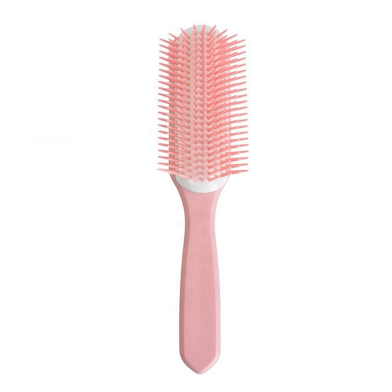 Denman Hairbrush Matte Pink 9 Rows Edge Control&denman Brush Kit Round Vent Paddle Factory Wholesale Strong Bristles Waterproof