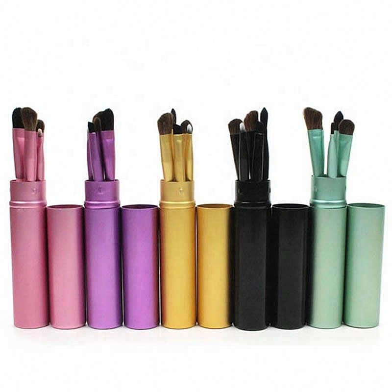 5Pcs Travel Portable Eyeshadow Eyeliner Eyebrow Brush Lip Make Up Brushes Mini Eye Makeup Set