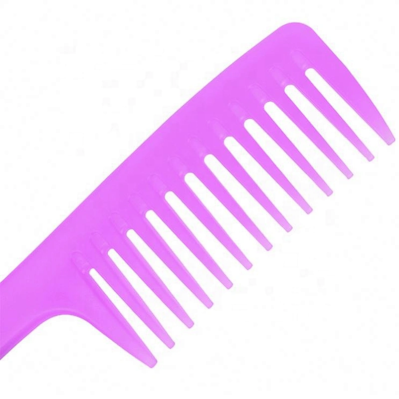 Plastic Material Wide Tooth Barber Comb With Logo Natural Hair Custom woman dye comb