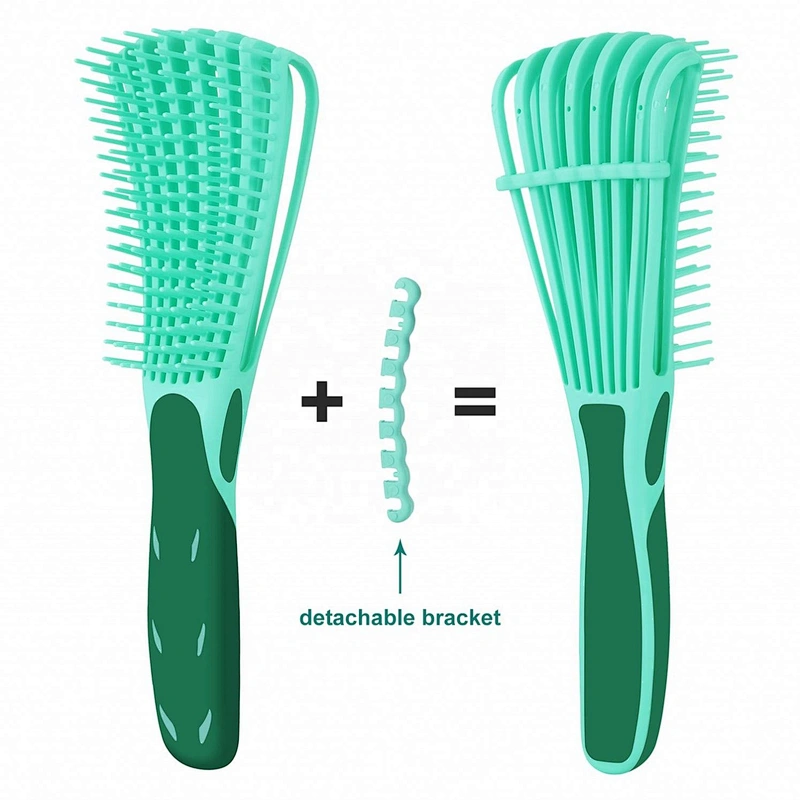 Best Private Logo Wet Afro Detangle Comb Detangling Hair Brush For Curly