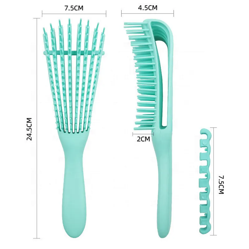 Wholesale Curve Fast Drying Octopus Brush 8 Rows Vent Anti-Static Scalp Massage Detangling Hair