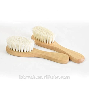 Baby healthy Care Wooden boar bristle baby hair brushes elegant Streamlined hair brush comb set