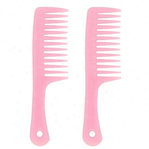 Plastic personal magic salon barber hair dye custom logo detangling comb wide tooth